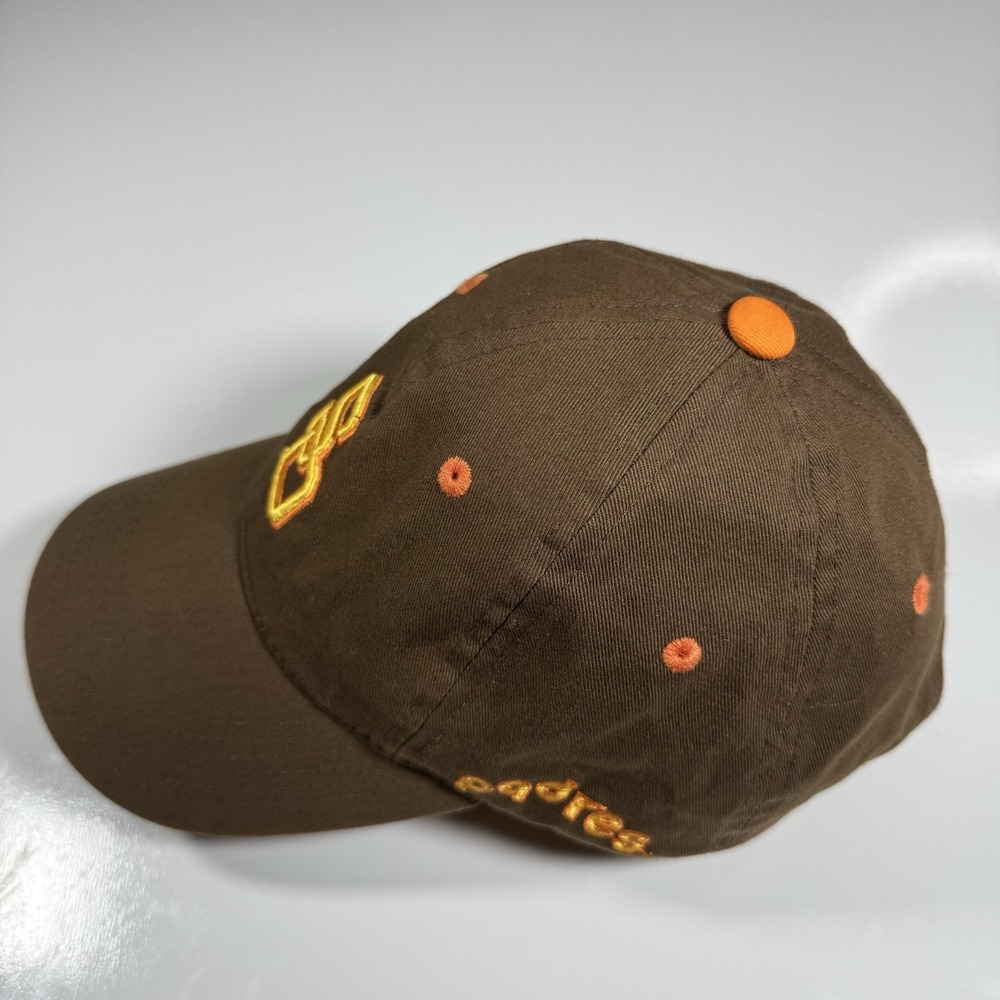 Vintage San Diego Padres 1984 Hat Brown Adjustable Cap Yellow & Orange "SD" Logo - Picture 2 of 6